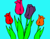 Dibujo Tulipanes pintado por maire