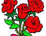 Dibujo Ramo de rosas pintado por brenda1081