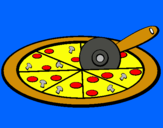 Dibujo Pizza pintado por hernande