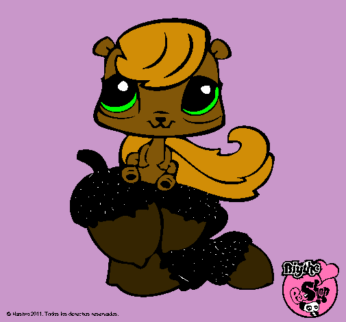 Dibujo Ardilla Littlest Pet Shop pintado por liset