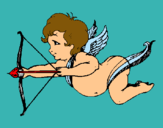 Dibujo Cupido volando pintado por Anare