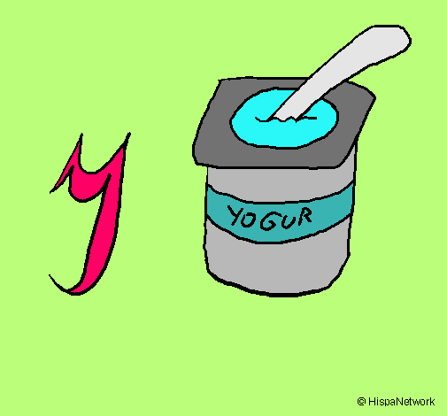 Dibujo Yogur pintado por Ainoa2