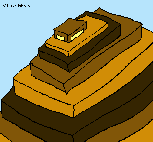 Dibujo Pirámide maya pintado por 4422528296