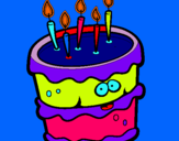 Dibujo Pastel de cumpleaños 2 pintado por bfioa