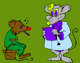 Dibujo Doctor y paciente ratón pintado por ffffffffffff