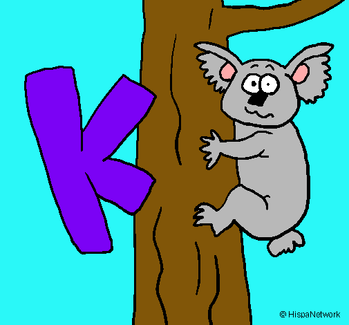 Dibujo Koala pintado por kell