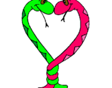 Dibujo Serpientes enamoradas pintado por mauro568