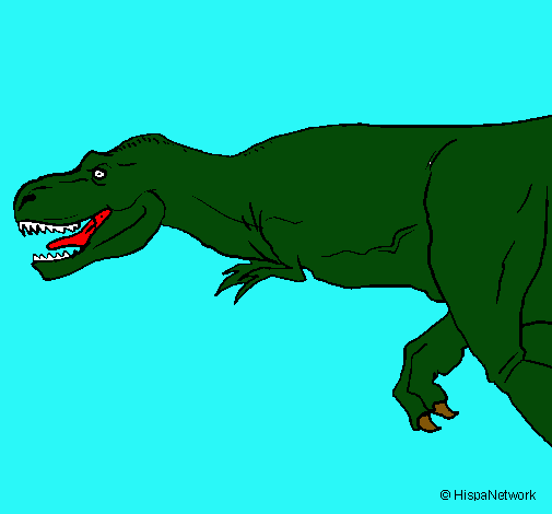 Dibujo Tiranosaurio rex pintado por lesmon