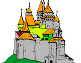 Dibujo Castillo medieval pintado por heverth