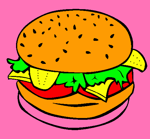 Dibujo Hamburguesa completa pintado por nohemi_12