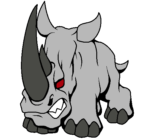 Dibujo Rinoceronte II pintado por daviids