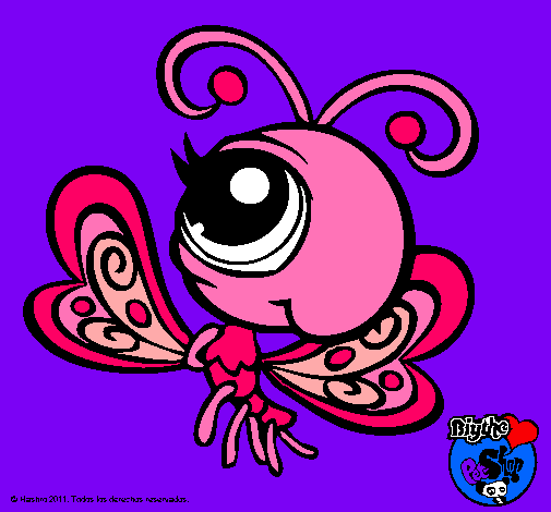 Dibujo Mariposa Littlest Pet Shop 2 pintado por Gabys1825