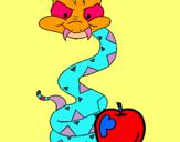 Dibujo Serpiente y manzana pintado por JAKOB