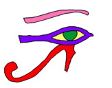 Dibujo Ojo Horus pintado por Cleopatra