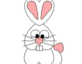 Dibujo Conejo corazón pintado por kailan