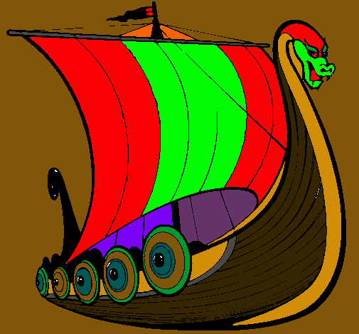 Dibujo Barco vikingo pintado por oxidopaz_4