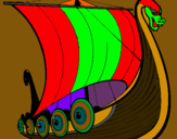 Dibujo Barco vikingo pintado por oxidopaz_4