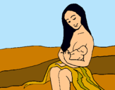 Dibujo Madre con su bebe pintado por 4422528296