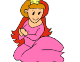 Dibujo Princesa sentada pintado por dddddddddd