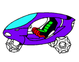 Dibujo Moto espacial pintado por motoneta