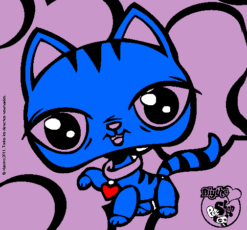 Dibujo Gatito Littlest Pet Shop pintado por anyerave