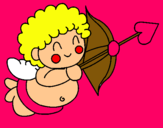 Dibujo Cupido pintado por yormary