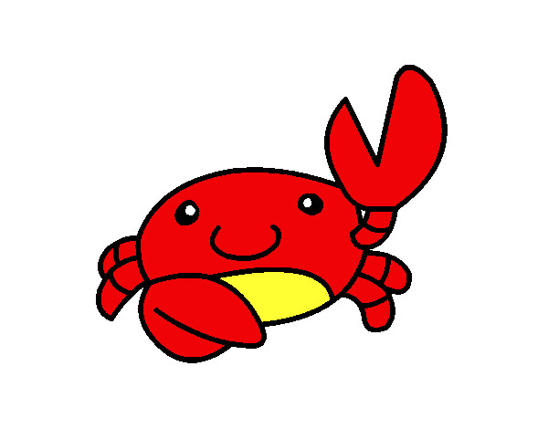 Dibujo Acuarel el cangrejo pintado por ioar
