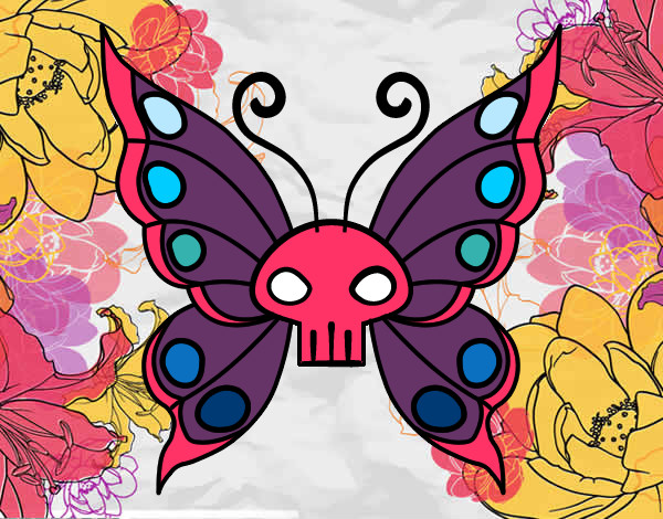 Dibujo Mariposa Emo pintado por nuria2000