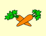 Dibujo zanahorias pintado por Laaaauraaa