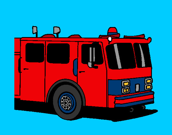 Dibujo Camión de bomberos pintado por santigabii