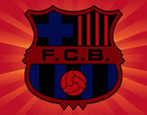 Dibujo Escudo del F.C. Barcelona pintado por duglas 
