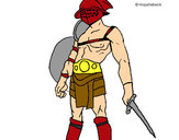 Dibujo Gladiador pintado por luism