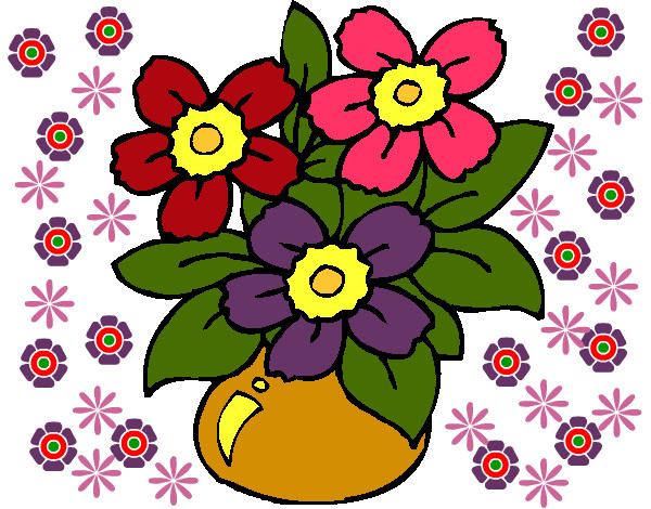 Dibujo Jarrón de flores pintado por karenmelis