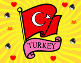 Dibujo Bandera de Turquía pintado por carla0514