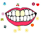 Dibujo Boca y dientes pintado por MAR12