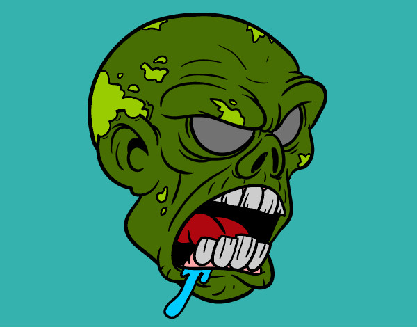 Dibujo Cabeza de zombi pintado por SubZeroMK