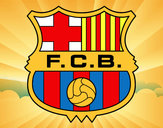 Dibujo Escudo del F.C. Barcelona pintado por aceropuro