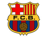 Dibujo Escudo del F.C. Barcelona pintado por messi51