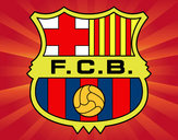 Dibujo Escudo del F.C. Barcelona pintado por monXD