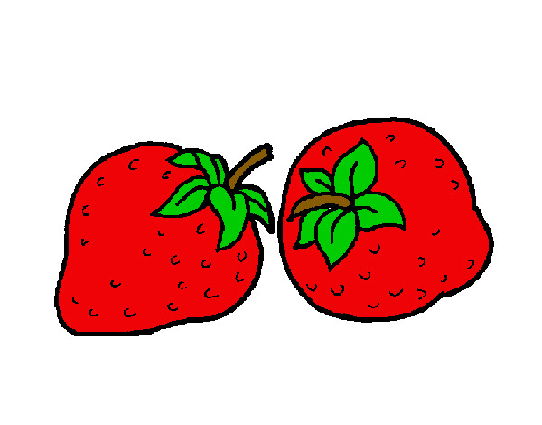 Dibujo fresas pintado por riflava