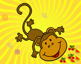 Dibujo Mono gracioso pintado por saranaomi
