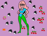 Dibujo Superheroina pintado por JulietaR