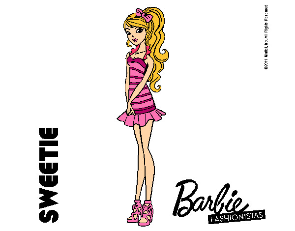 Dibujo Barbie Fashionista 6 pintado por MariaG
