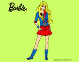 Dibujo Barbie juvenil pintado por lamorales
