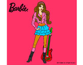 Dibujo Barbie rockera pintado por toina