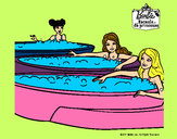 Dibujo Barbie y sus amigas en el jacuzzi pintado por ALBA123 