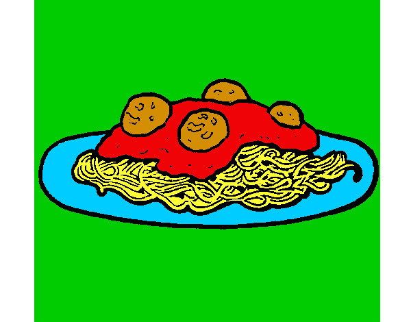 Dibujo Espaguetis con carne pintado por lauraita45
