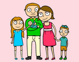 Dibujo Familia unida pintado por cari123456