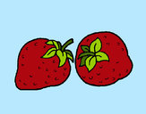 Dibujo fresas pintado por Miixicat