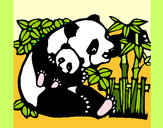 Dibujo Mama panda pintado por Ririchio